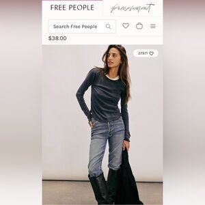 Free People Be My Baby Long Sleeve Tee